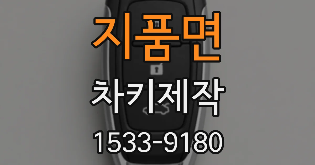 지품면 차키제작