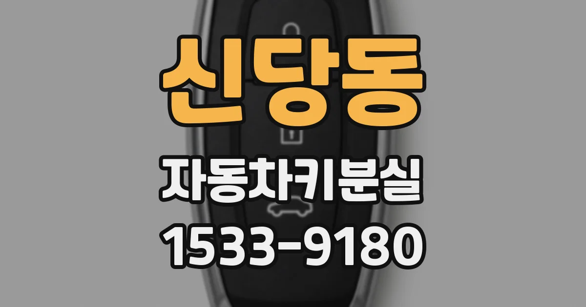 신당동 자동차키분실