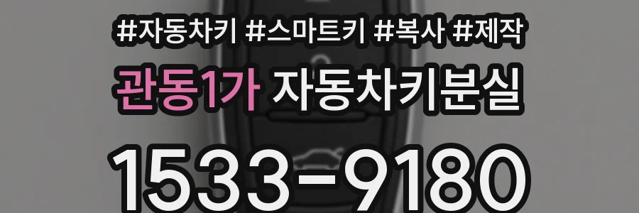 관동1가 자동차키분실