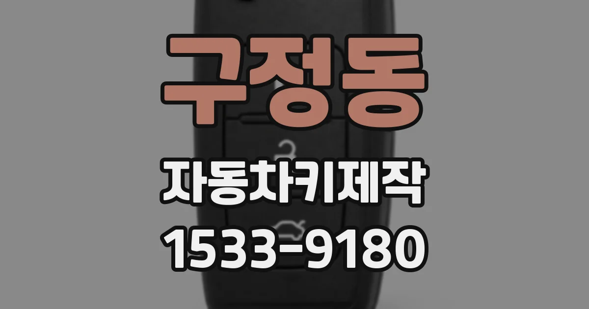 구정동 자동차키제작