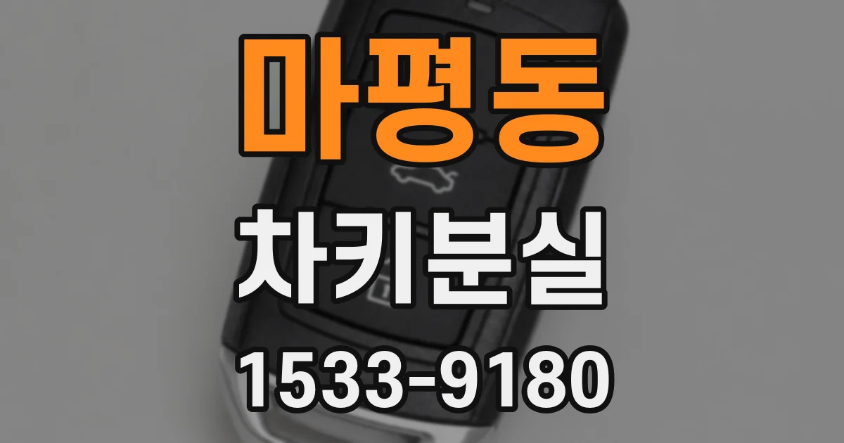 마평동 차키분실