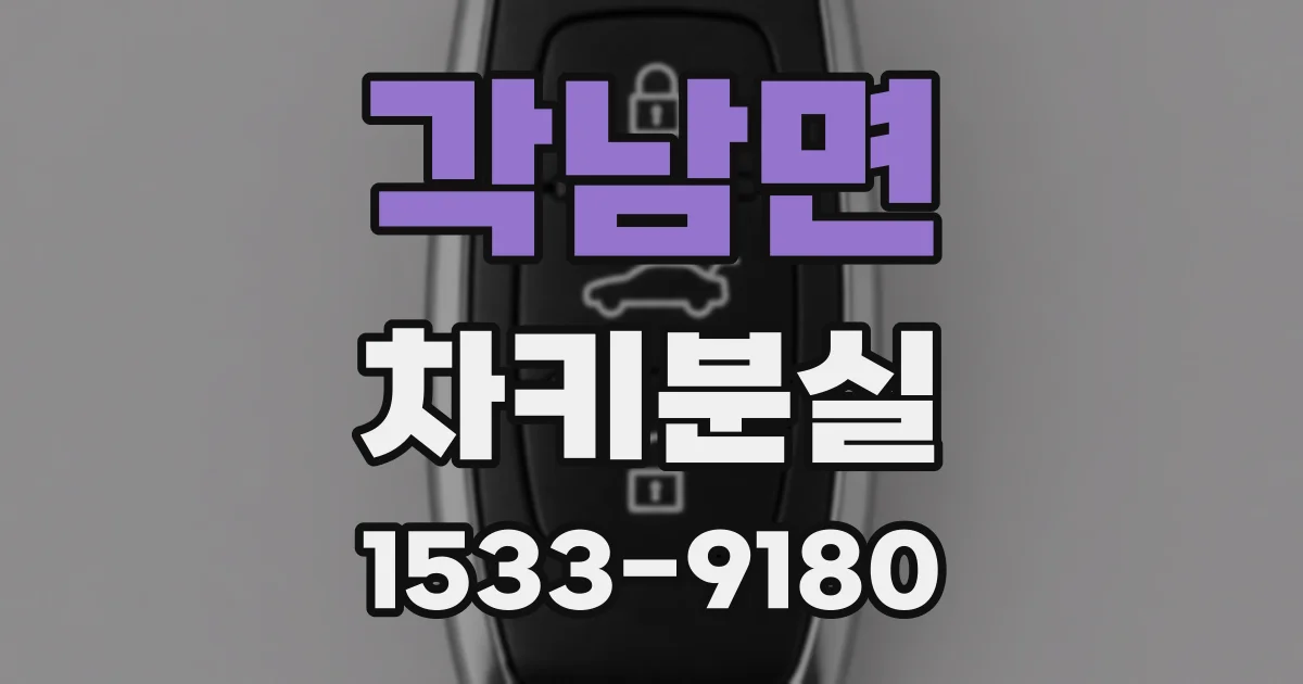 각남면 차키분실