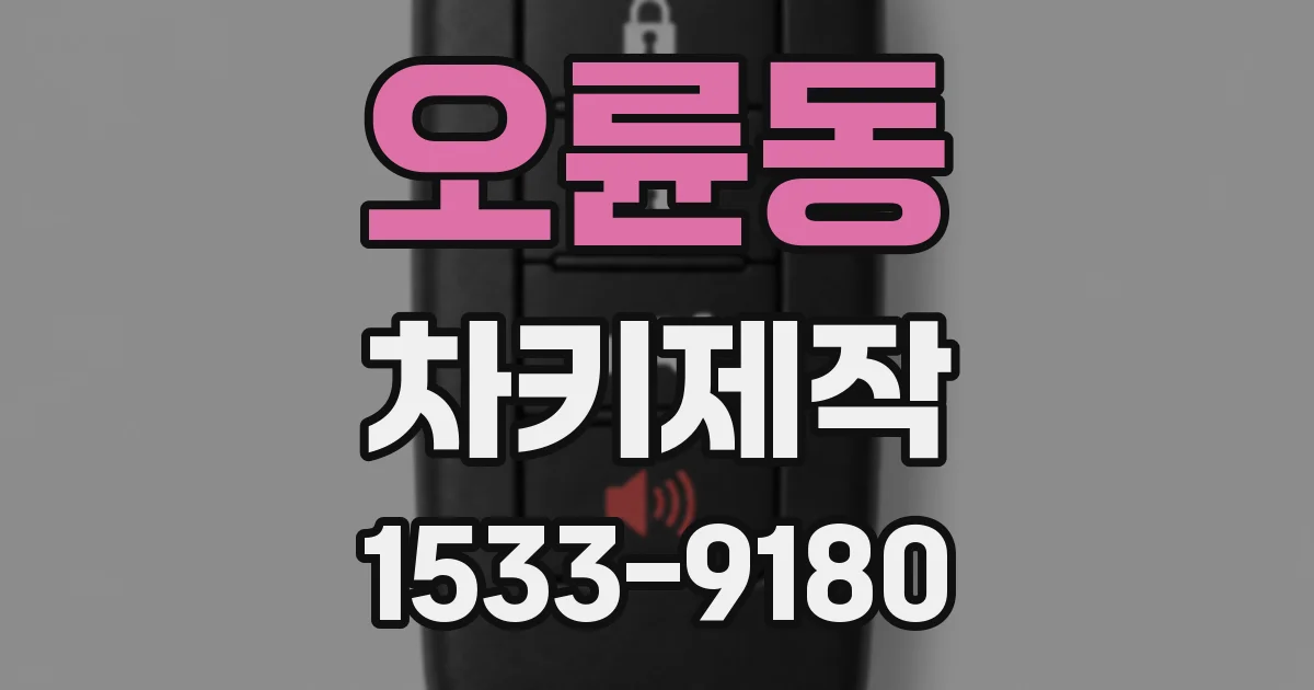 오륜동 차키제작