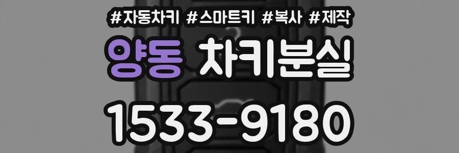 양동 차키분실