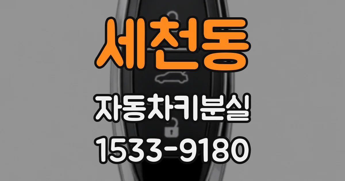 세천동 자동차키분실