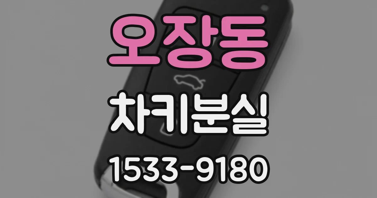 오장동 차키분실