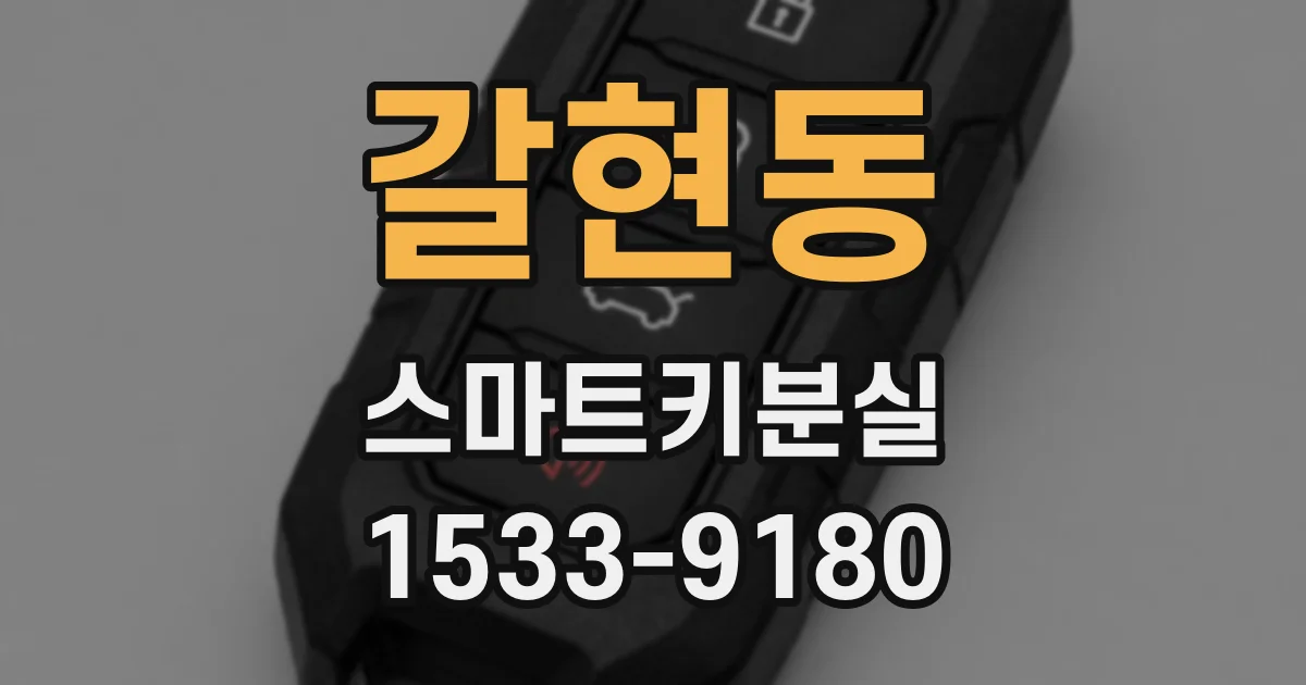 갈현동 스마트키분실