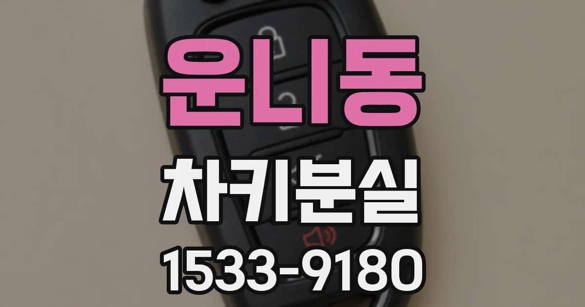 운니동 차키분실
