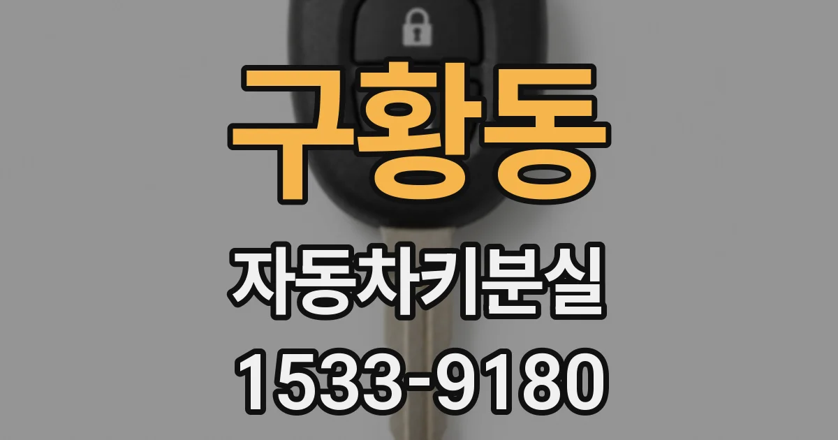 구황동 자동차키분실