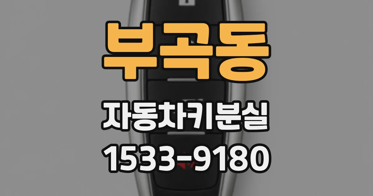 부곡동 자동차키분실