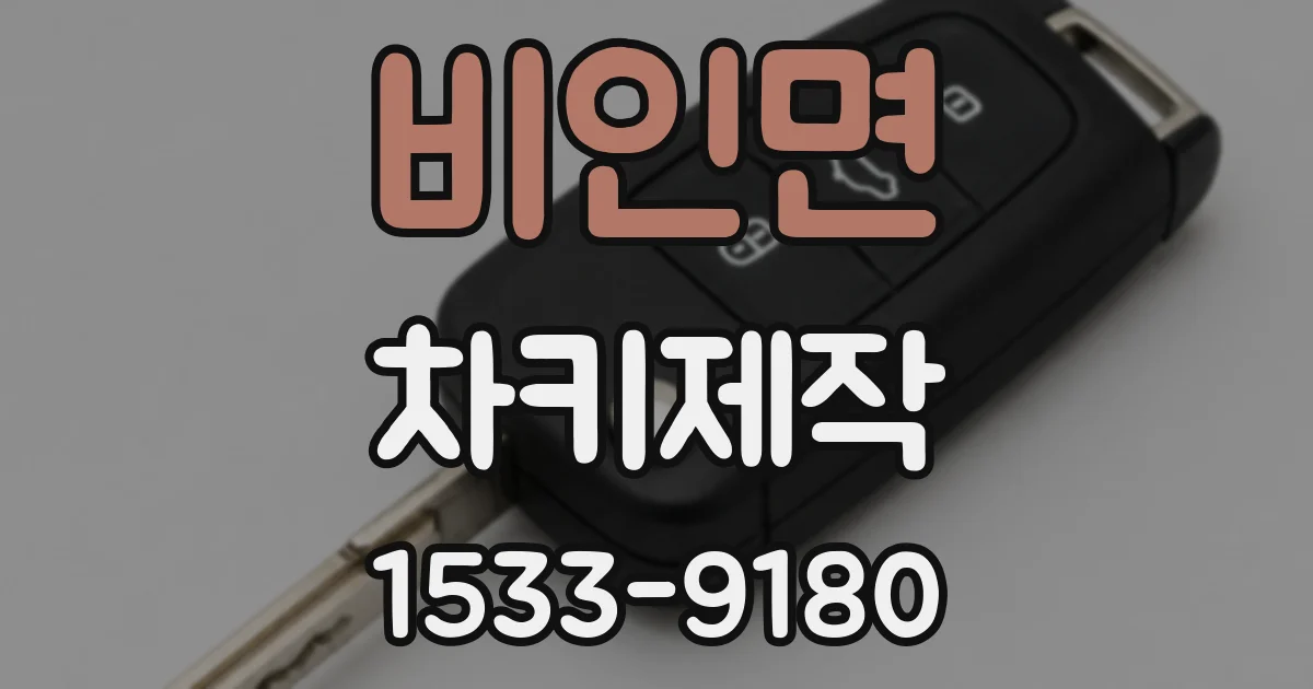 비인면 차키제작