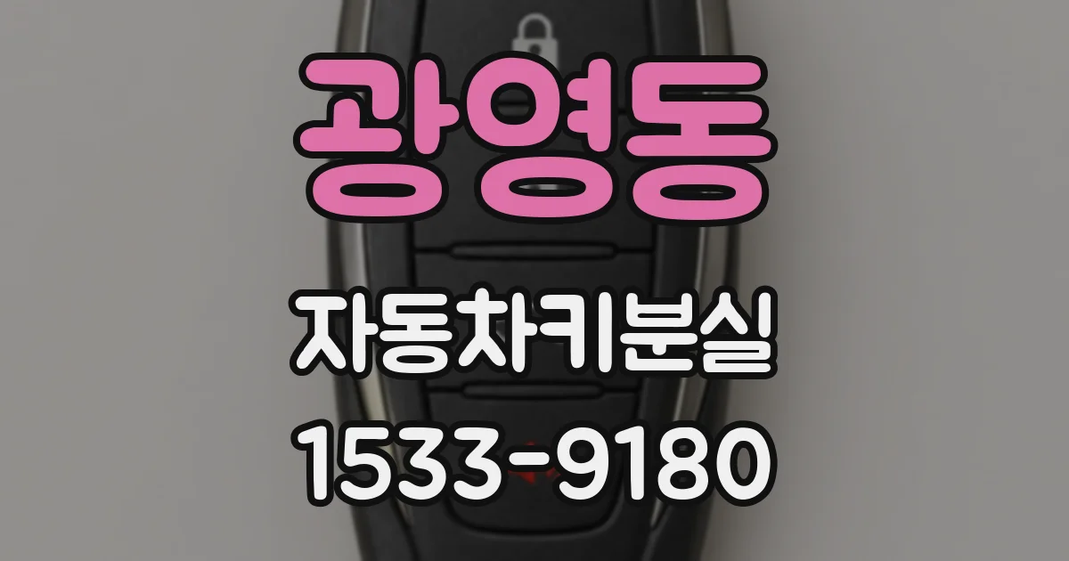 광영동 자동차키분실