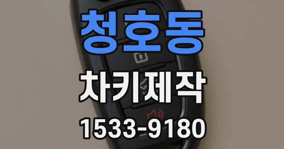 청호동 차키제작