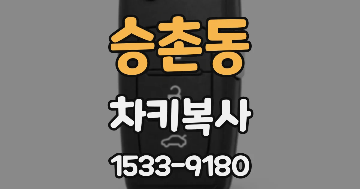 승촌동 차키복사