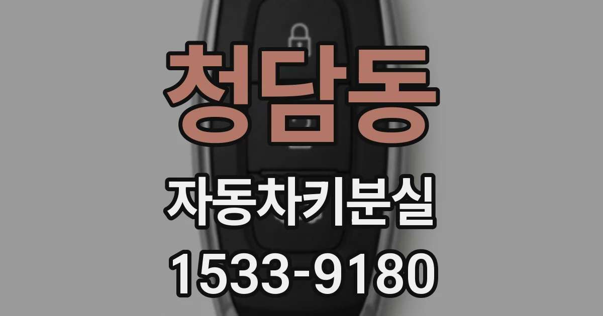 청담동 자동차키분실