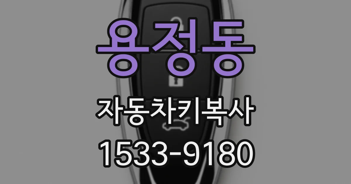 용정동 자동차키복사