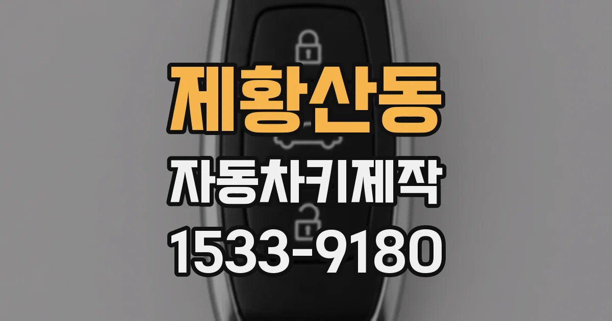 제황산동 자동차키제작