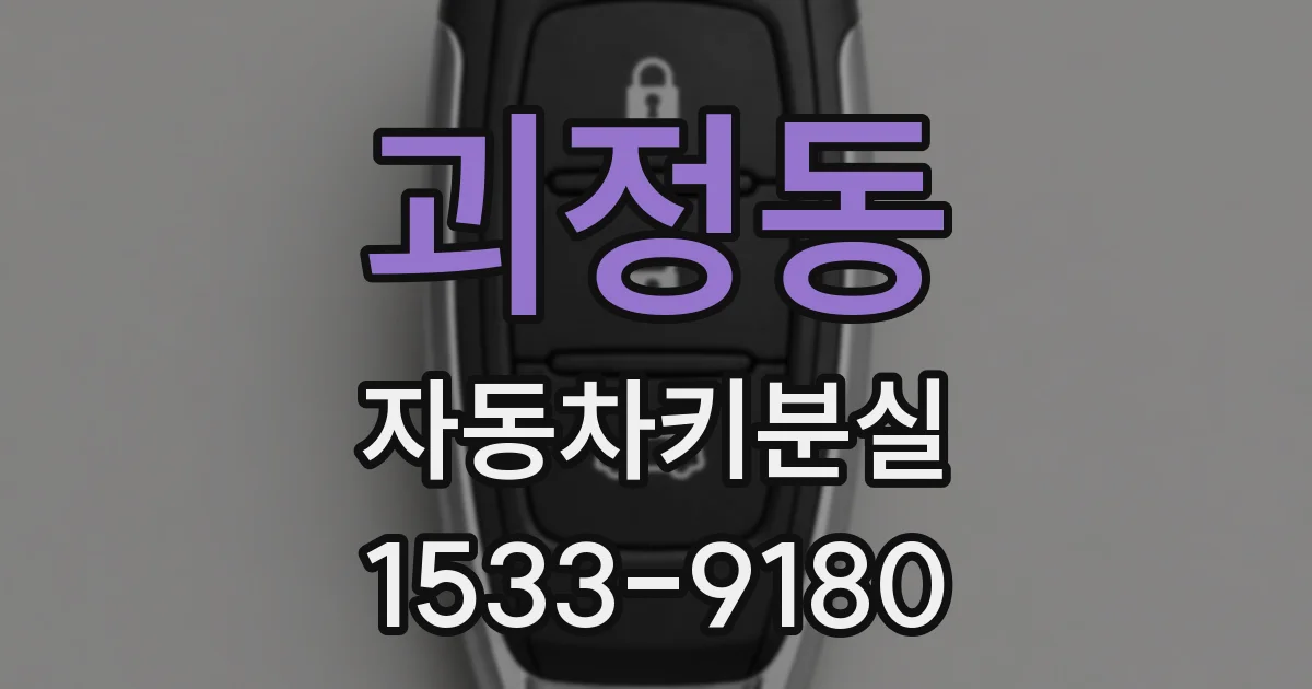 괴정동 자동차키분실