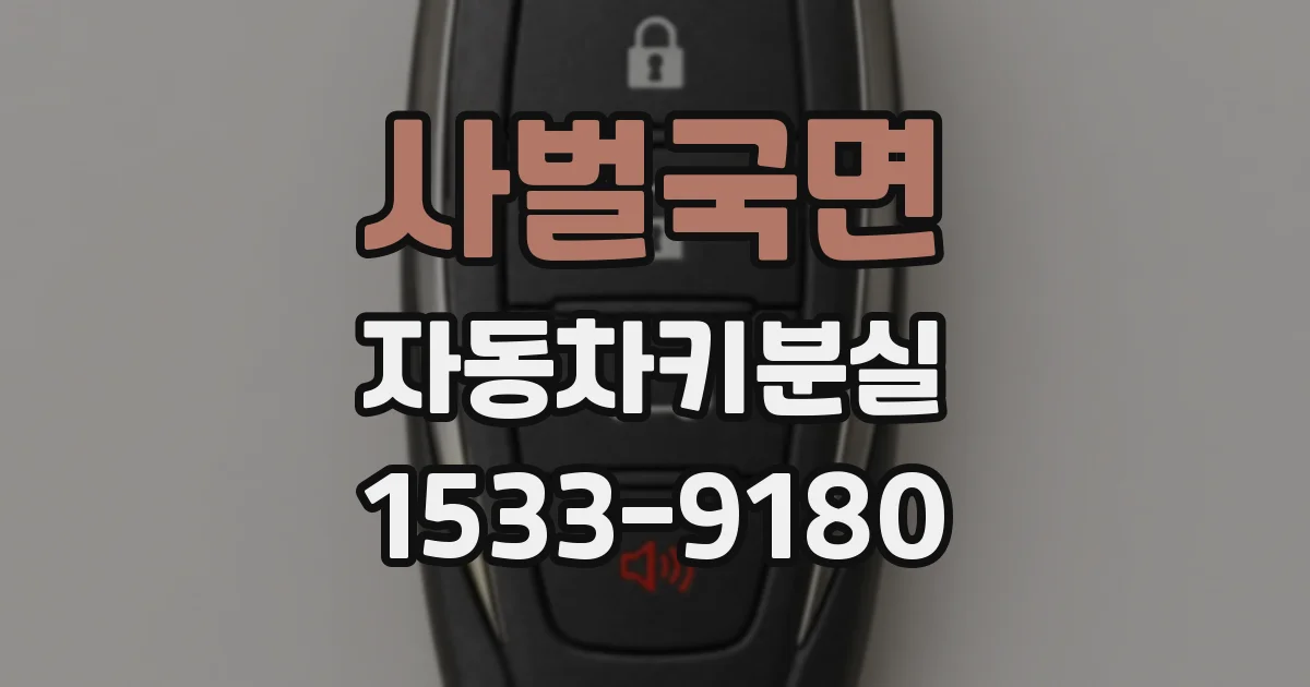 사벌국면 자동차키분실