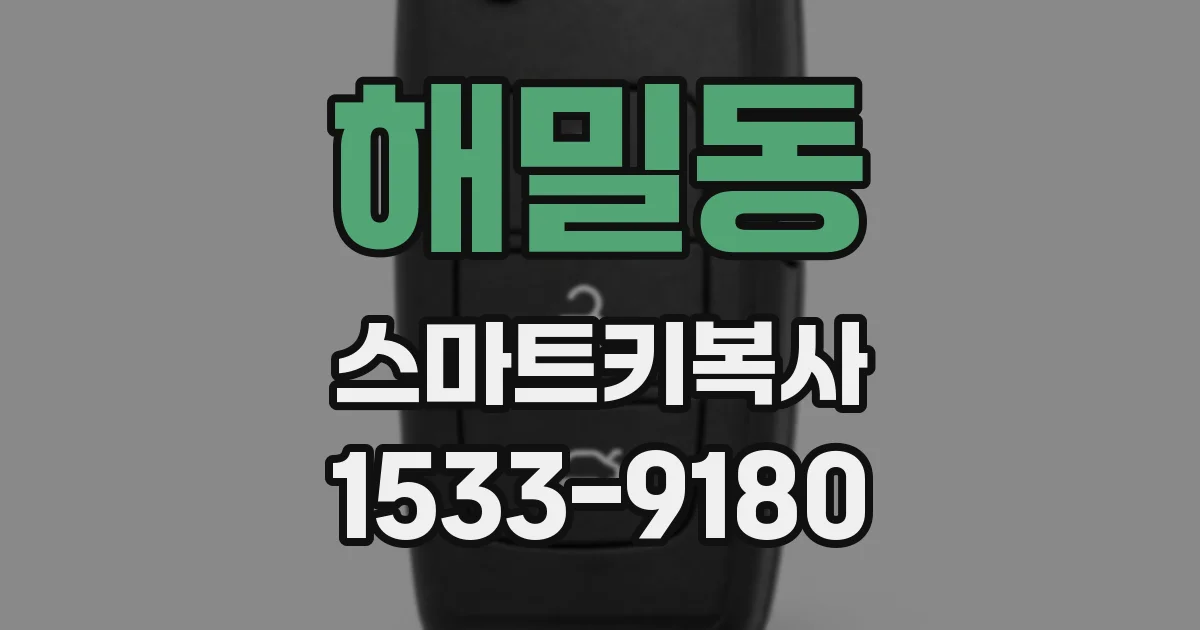 해밀동 스마트키복사