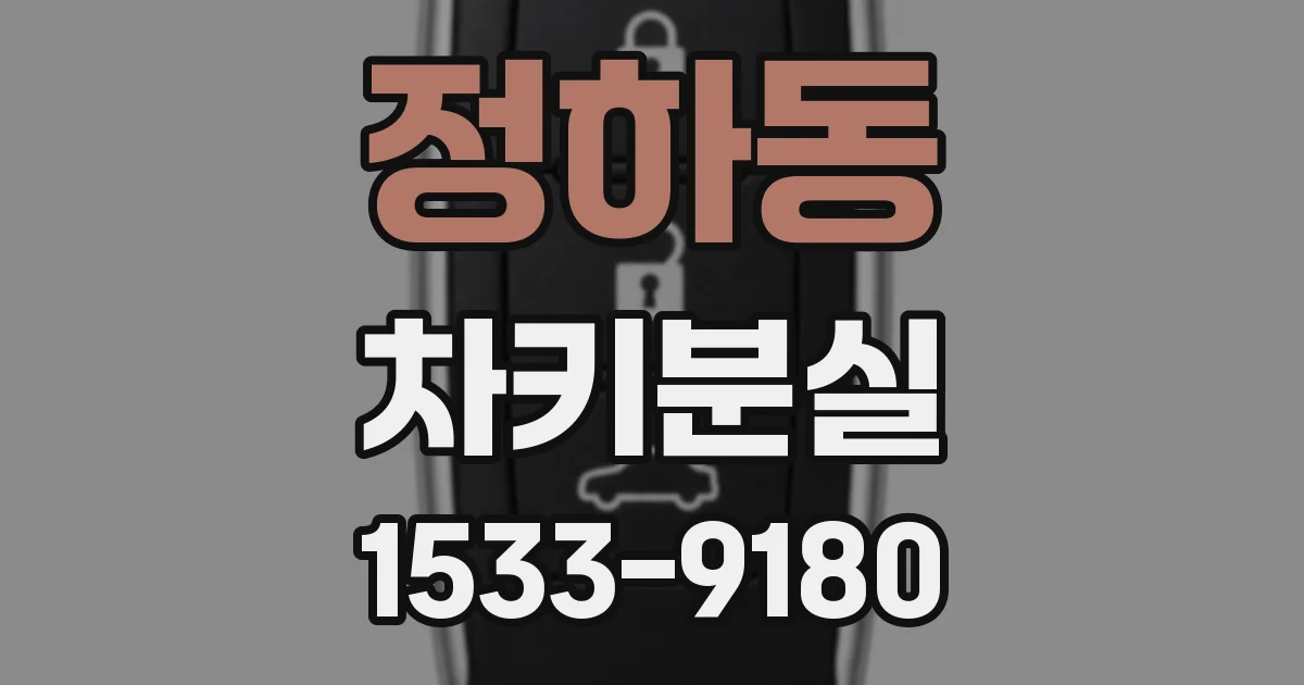 정하동 차키분실