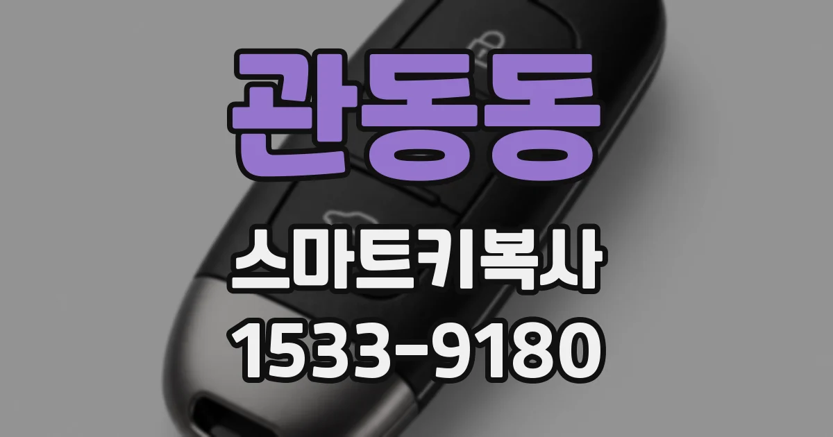 관동동 스마트키복사