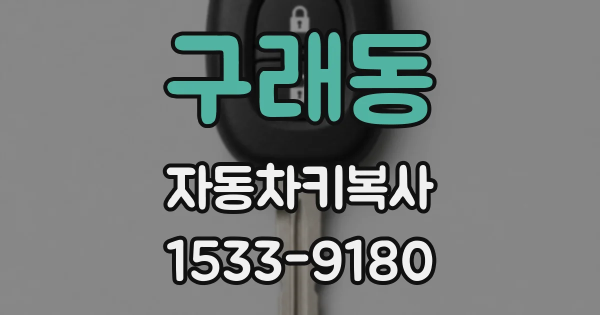 구래동 자동차키복사