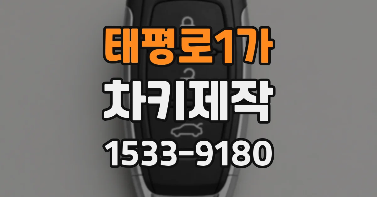 태평로1가 차키제작