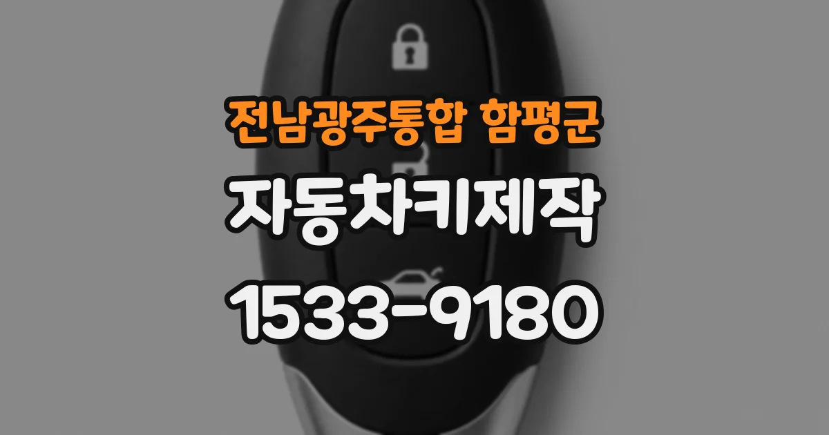 전남광주통합 함평군 자동차키제작