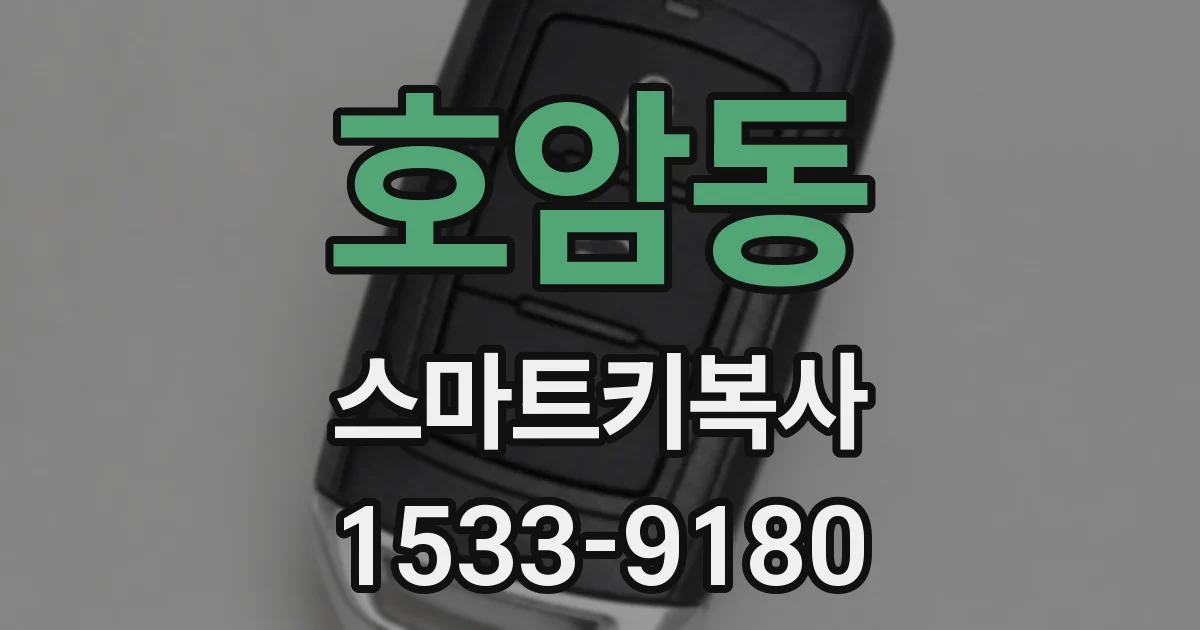 호암동 스마트키복사