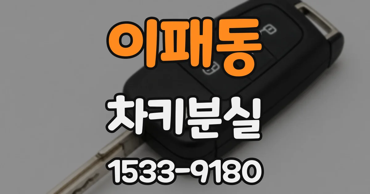 이패동 차키분실