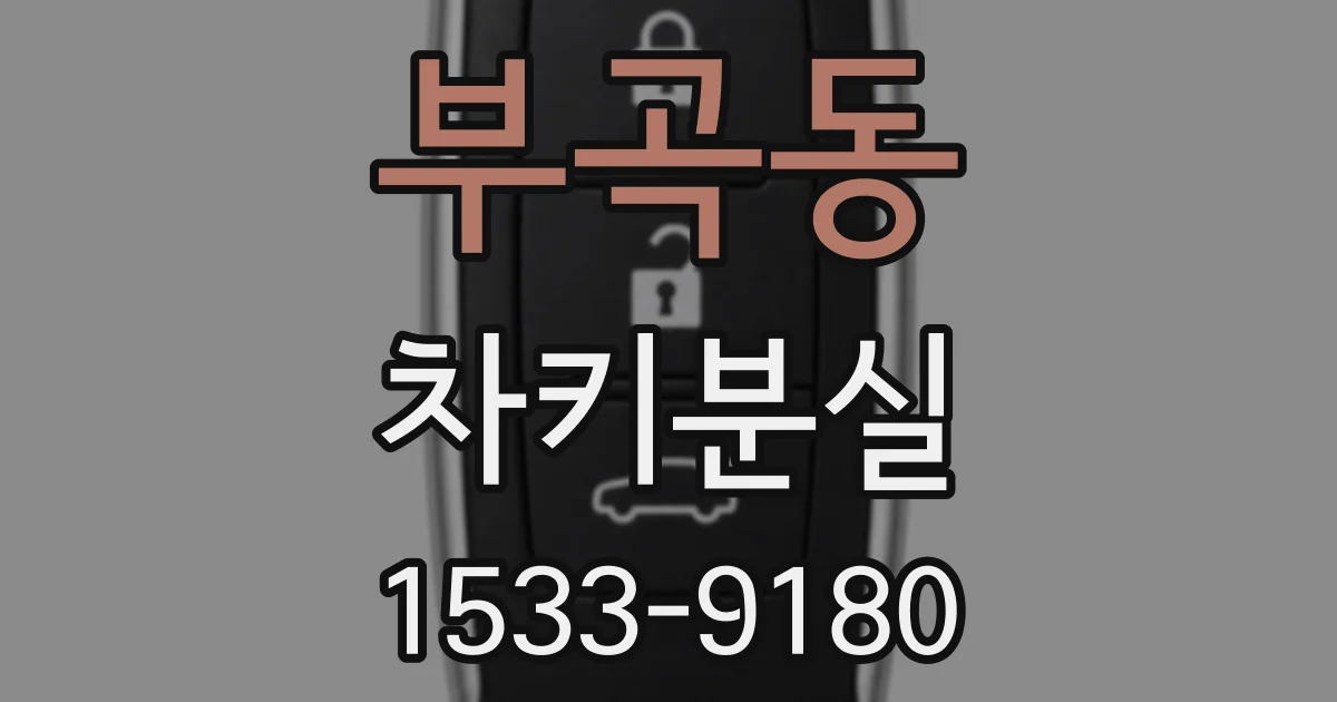 부곡동 차키분실