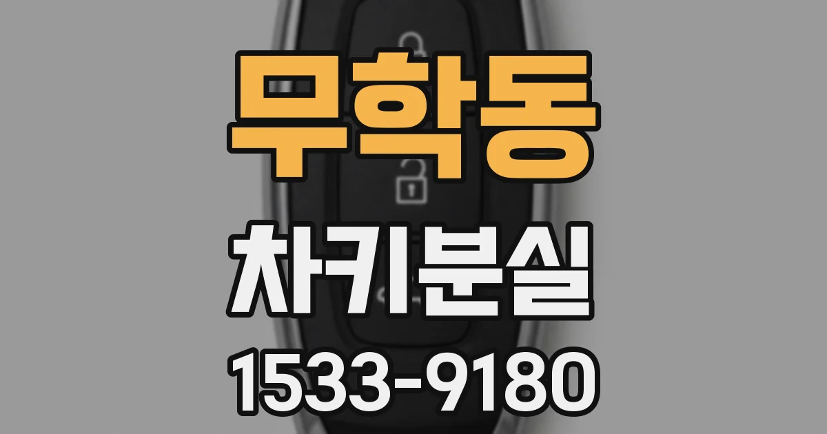 무학동 차키분실
