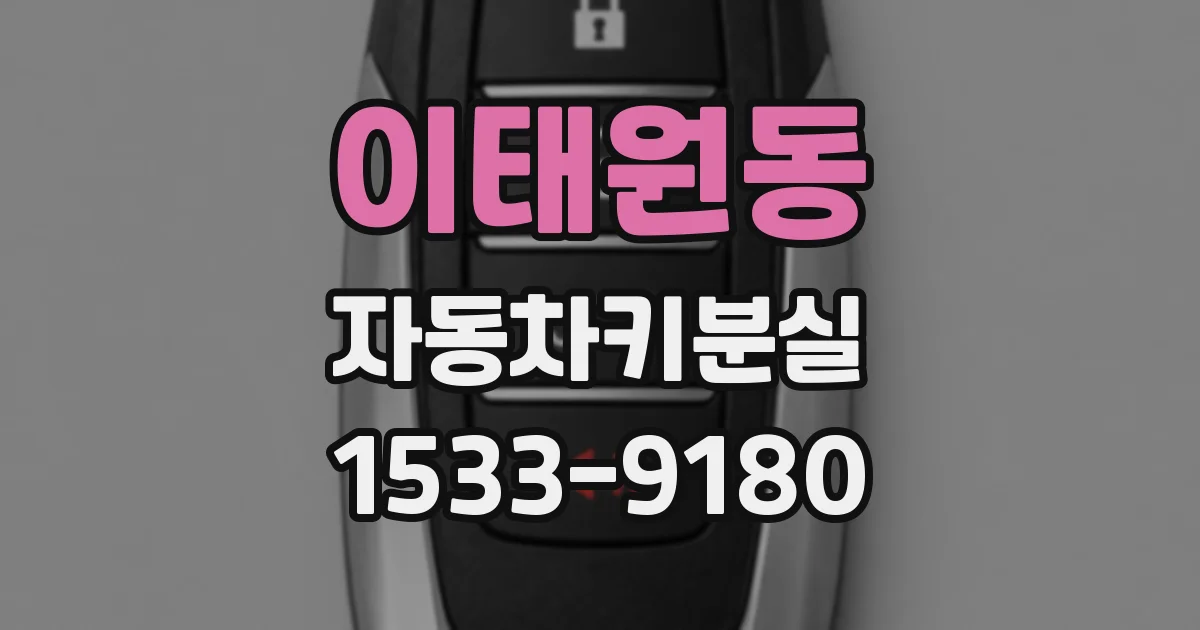 이태원동 자동차키분실