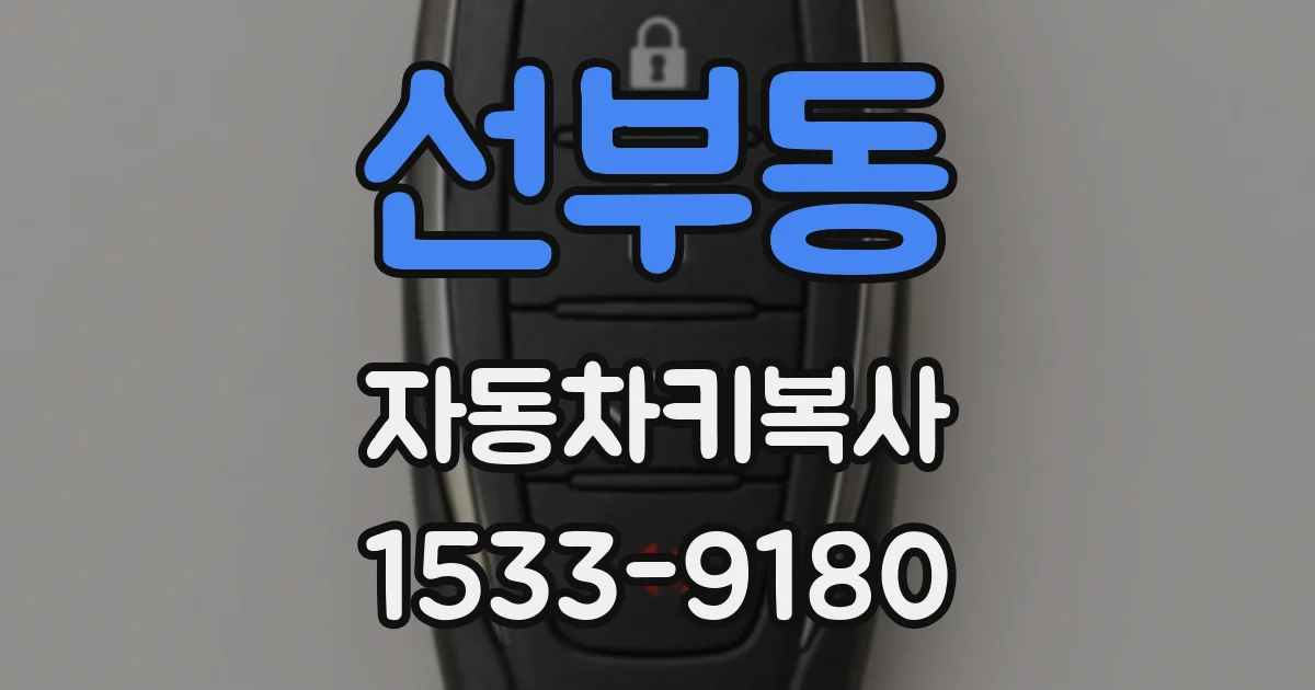 선부동 자동차키복사