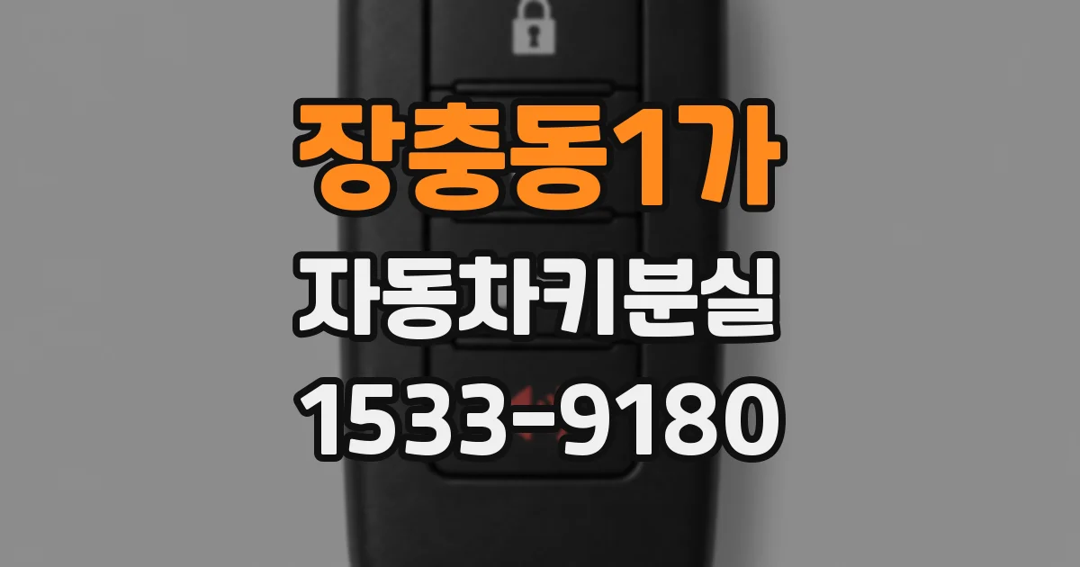 장충동1가 자동차키분실