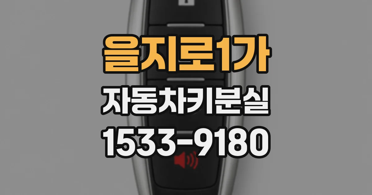 을지로1가 자동차키분실