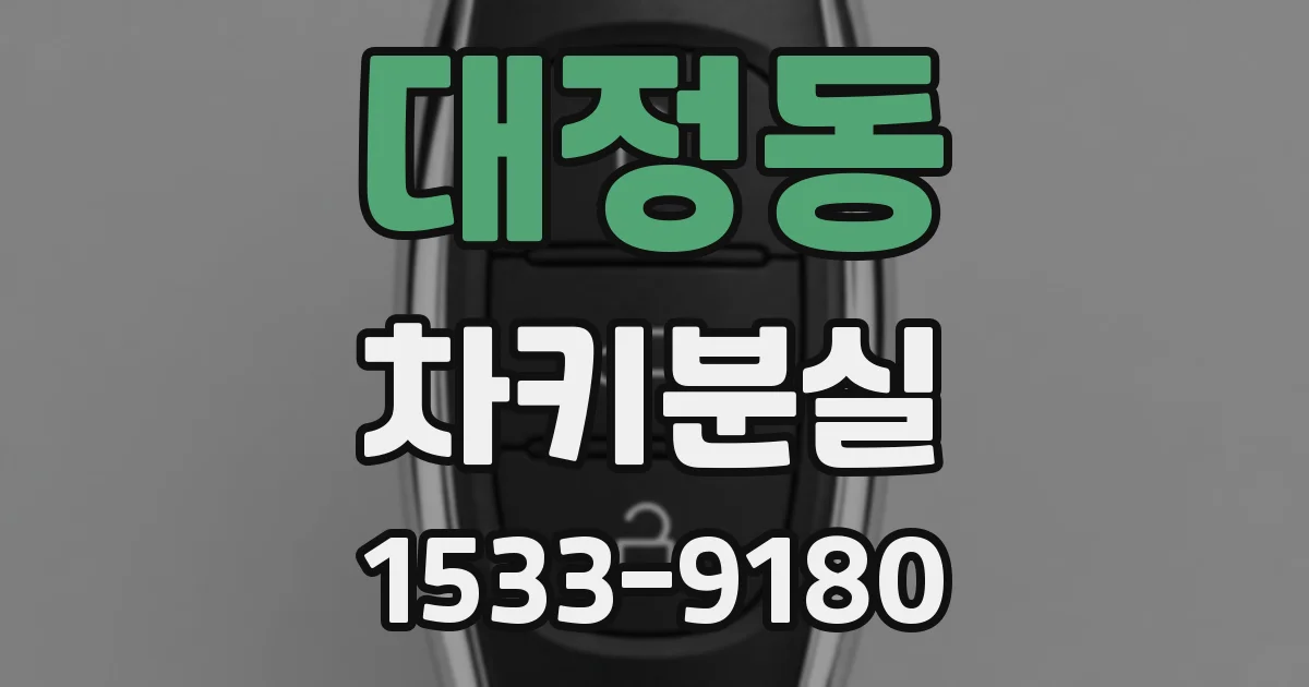 대정동 차키분실