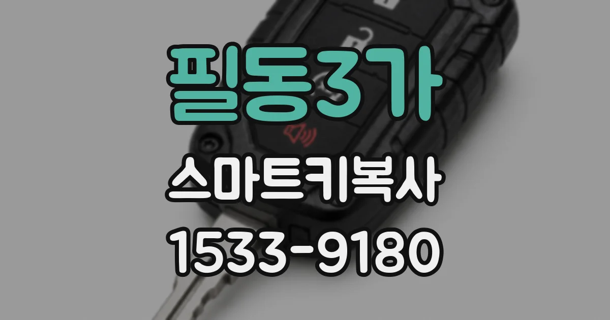 필동3가 스마트키복사