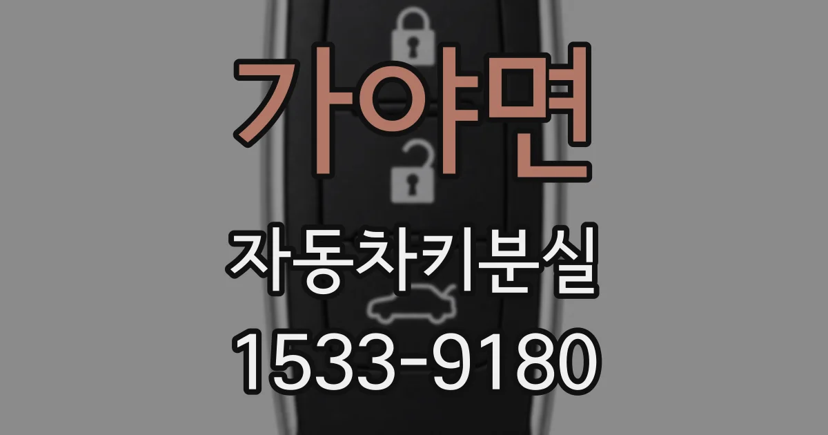 가야면 자동차키분실