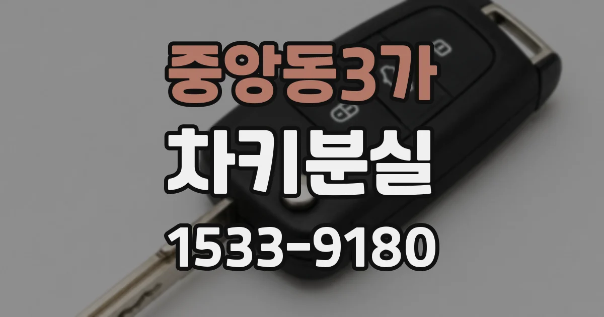 중앙동3가 차키분실
