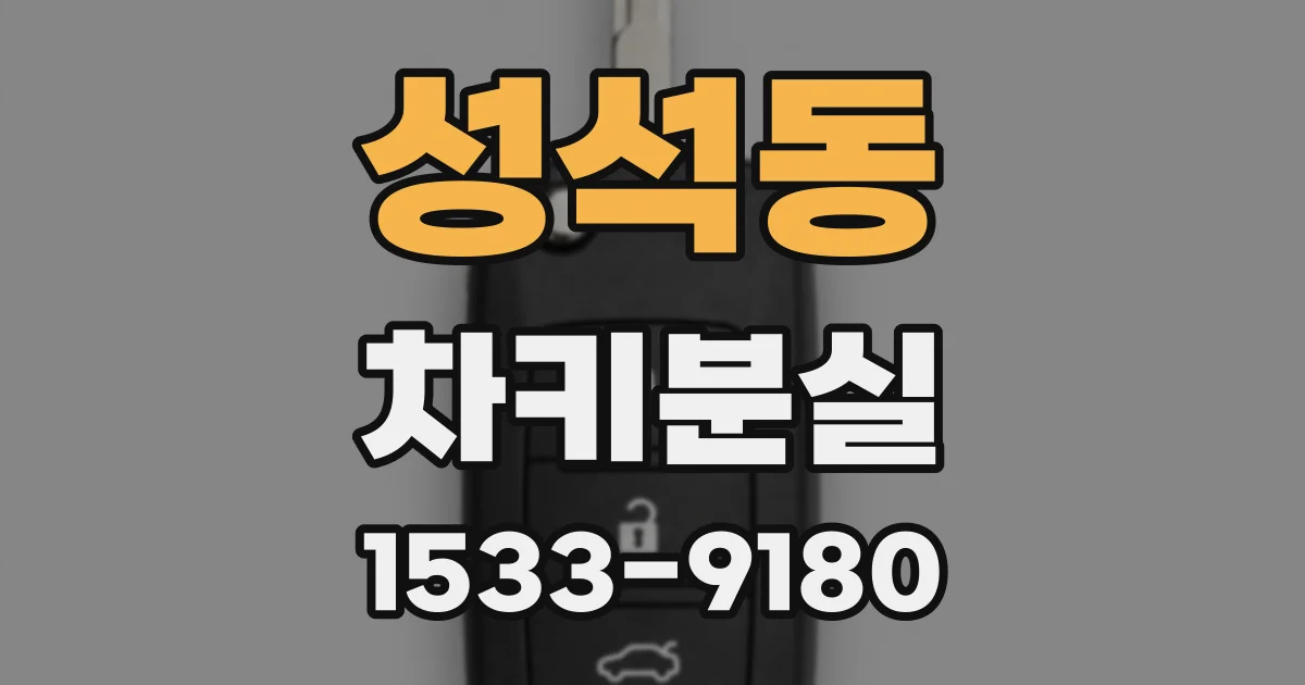 성석동 차키분실