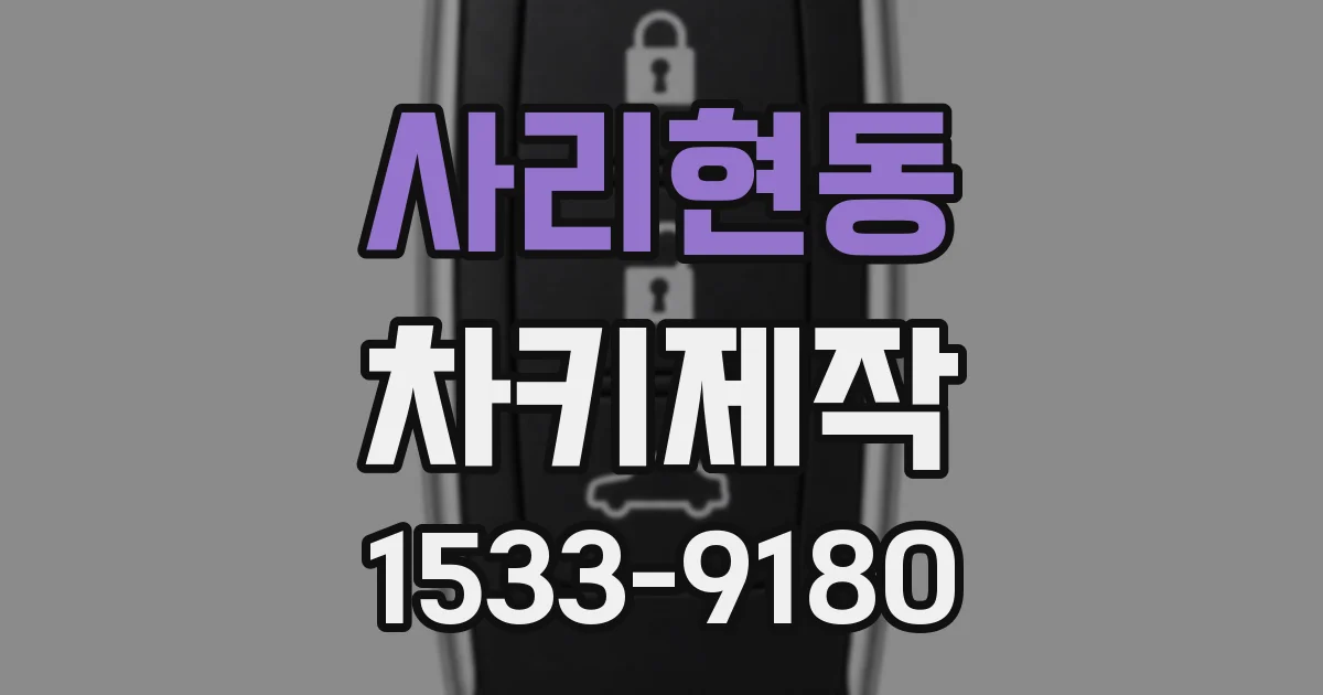 사리현동 차키제작