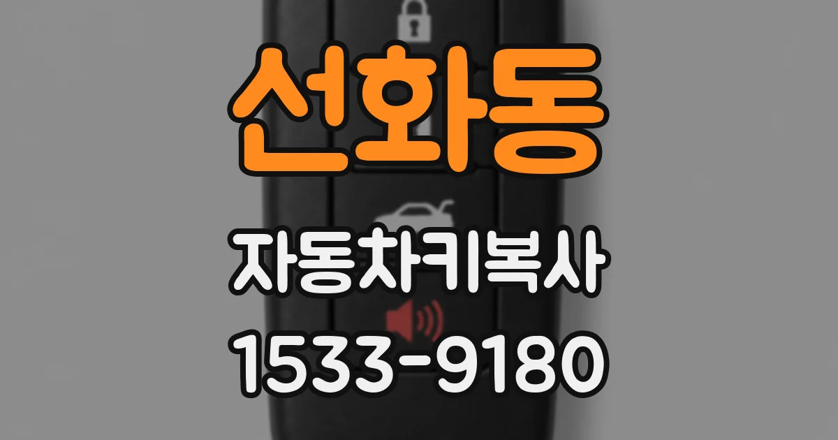 선화동 자동차키복사