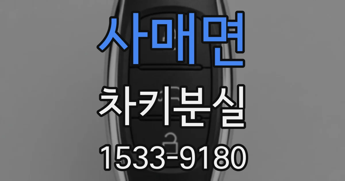 사매면 차키분실