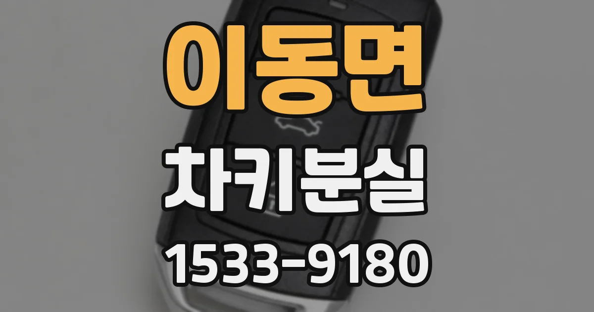 이동면 차키분실