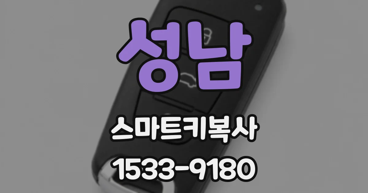 성남 스마트키복사