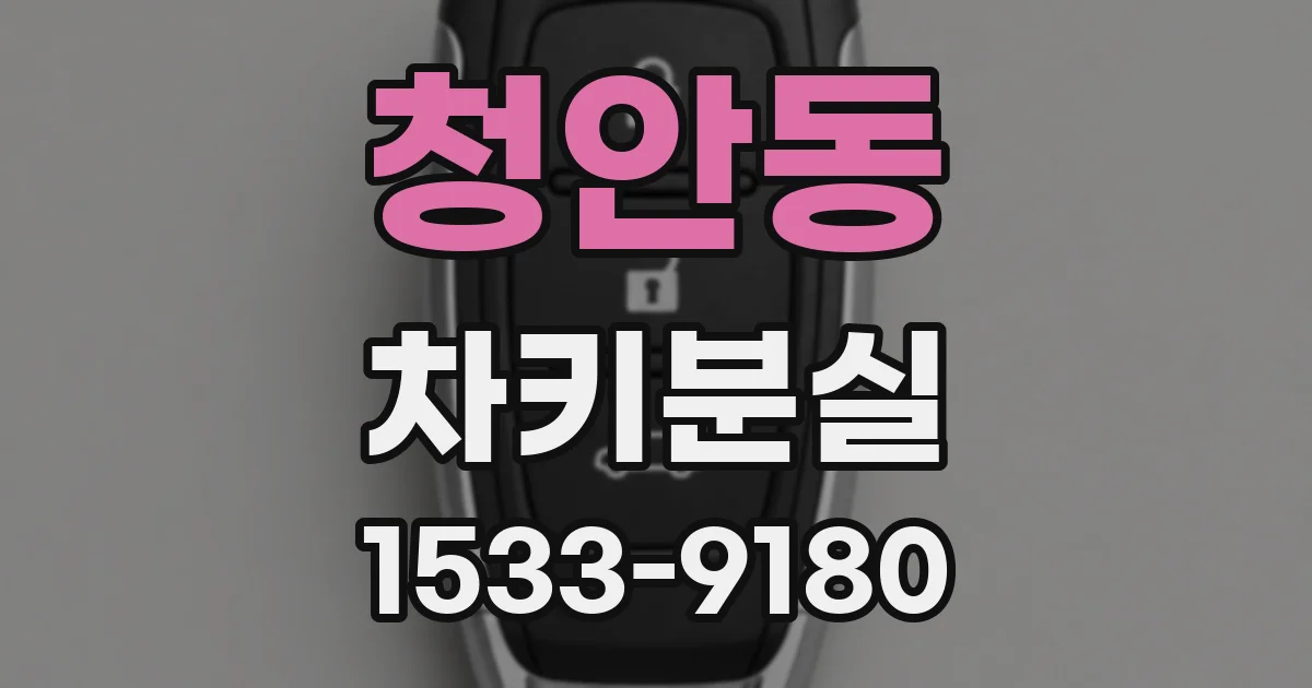 청안동 차키분실