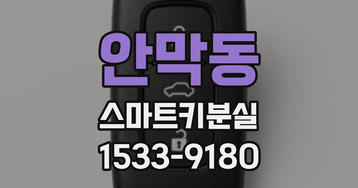안막동 스마트키분실