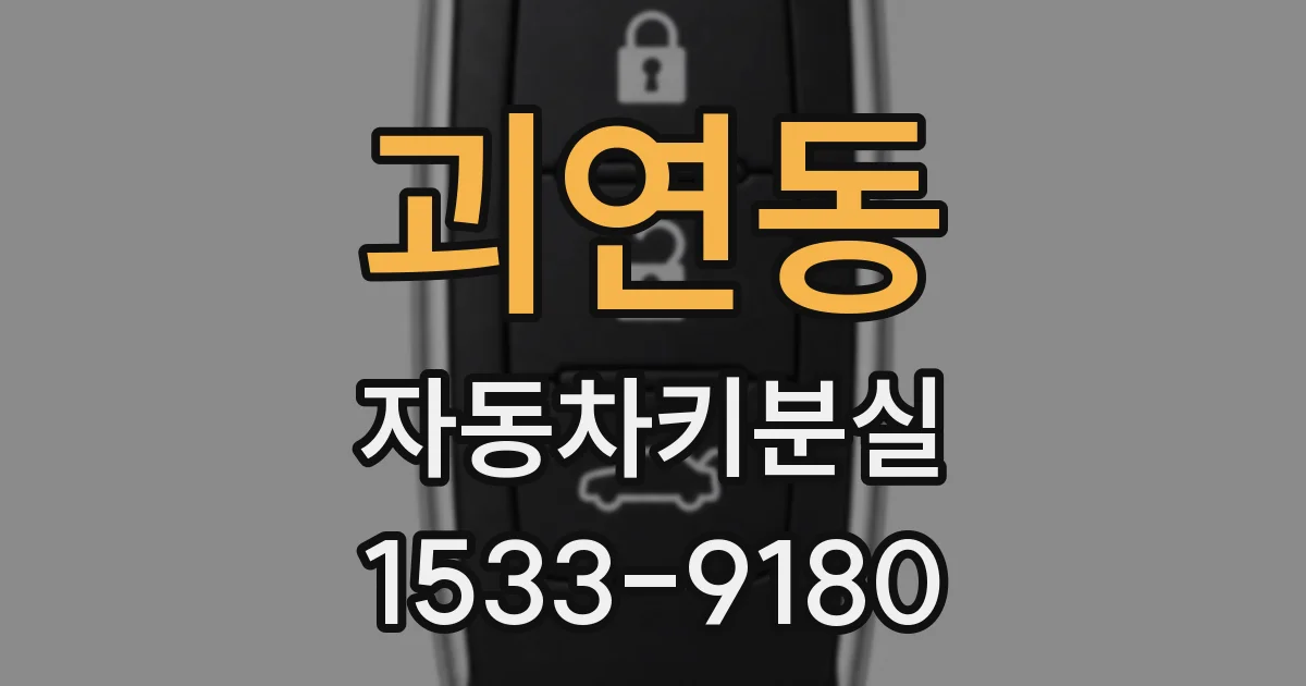 괴연동 자동차키분실